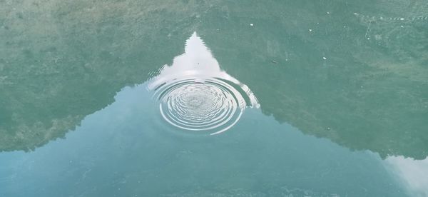 High angle view of water in lake