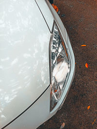 High angle view of car