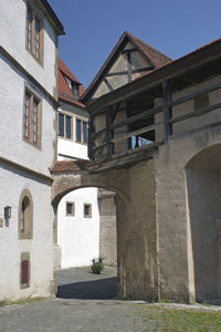 Low angle view of historic building against sky