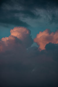 Low angle view of sky during sunset