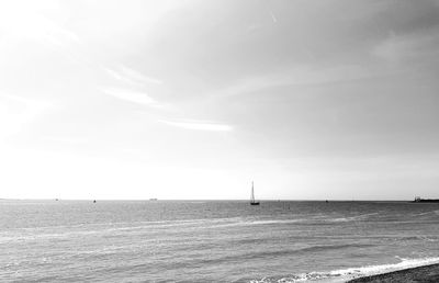 Scenic view of sea against sky