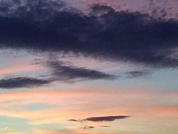 Low angle view of cloudy sky