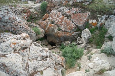 Rock formation in water