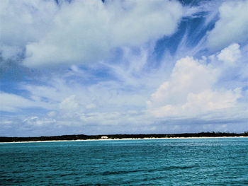 Scenic view of cloudy sky over sea