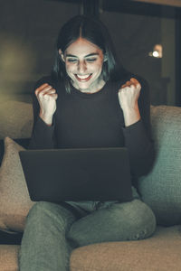 Excited young