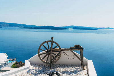 Traditional equipment against clear sky