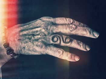 Close-up of human hand