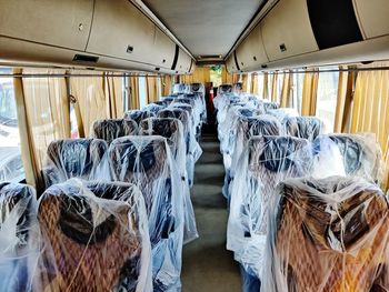 Empty seats in bus
