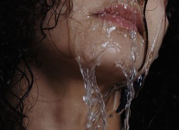 Close-up of wet drinking glass