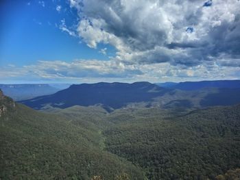 High angle view of landscape against sky