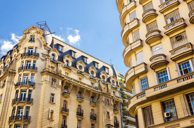 Low angle view of buildings in recoleta