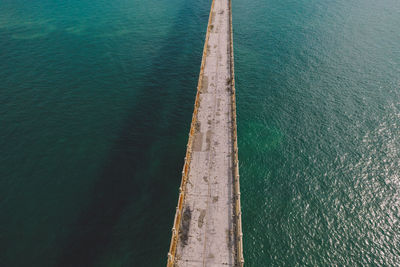 High angle view of sea