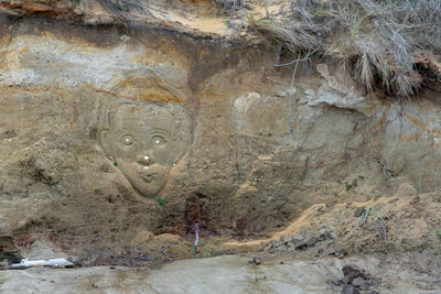 Rock formations in cave