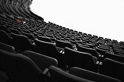 View of seats in row