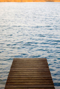 Pier over swimming pool