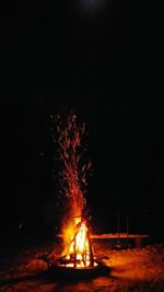 Firework display at night