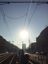 Railroad tracks against sky