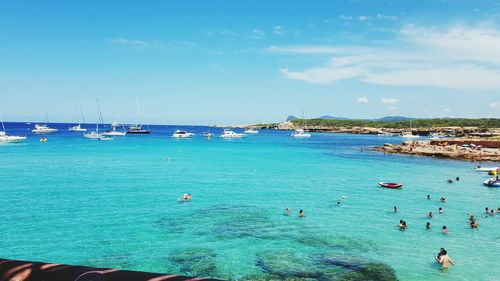 Boats in sea