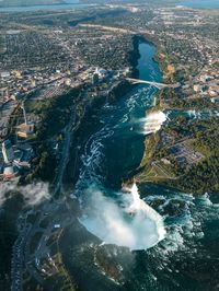 High angle view of niagara falls