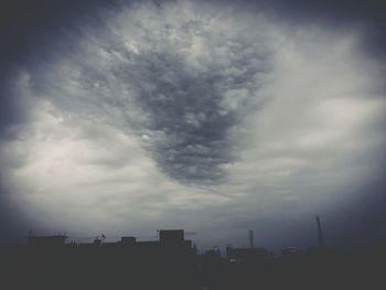 Low angle view of cloudy sky