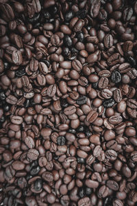 Full frame shot of roasted coffee beans
