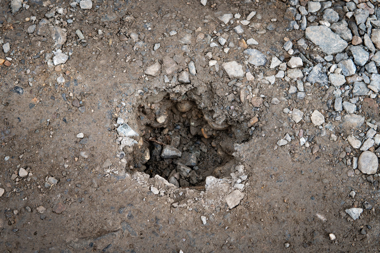 HIGH ANGLE VIEW OF A ROCK