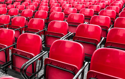 Full frame shot of empty chairs