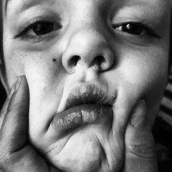 Close-up portrait of baby girl