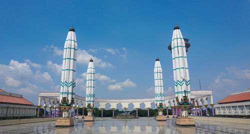 Low angle view of buildings against sky