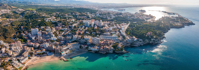 Aerial view of the capital of mallorca - palma de mallorca in spain.