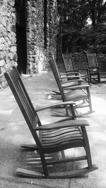 Empty bench in park