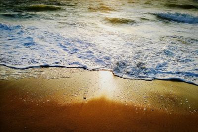 High angle view of beach