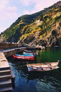 Boats in sea