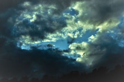 Low angle view of storm clouds in sky