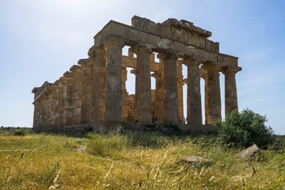 Low angle view of historical building