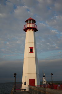 Low angle view of lighthouse against sky