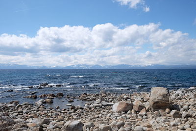 Scenic view of sea against sky