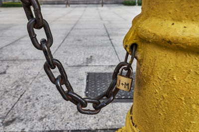 Close-up of metal chain