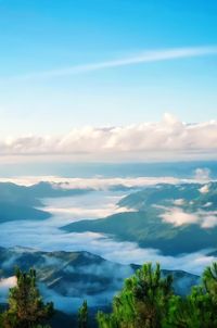 High angle view of townscape against sky