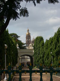 View of historic building against cloudy sky