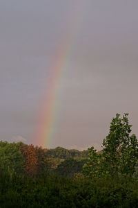 Scenic view of rainbow against sky