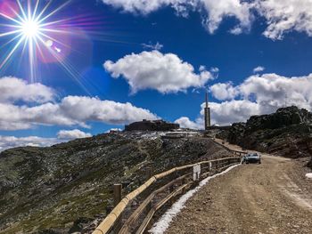 Low angle view of road against sky