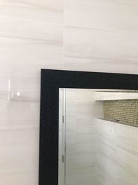 Reflection of sky on glass window