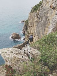 Rock formations on sea shore
