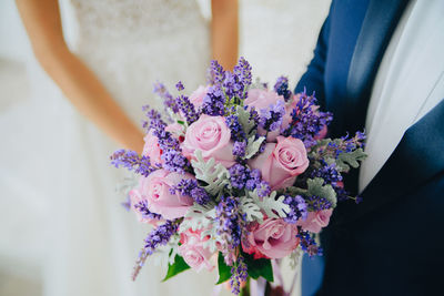 Close-up of purple flower bouquet