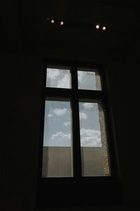 Low angle view of window in building