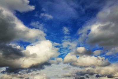 Low angle view of clouds in sky