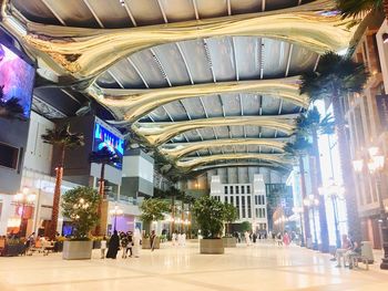 People walking in shopping mall