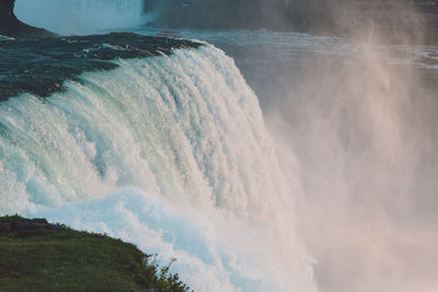 Idyllic view of waterfall