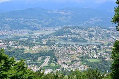 Aerial view of landscape against sky